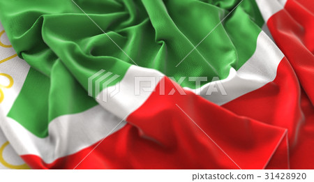 Chechen Republic Flag Ruffled Beautifully 31428920