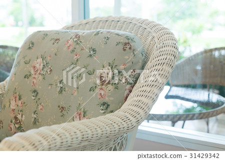 weave sofa with pillow cushion decoration in cafe weave sofa with pillow cushion decoration in cafe 31429342