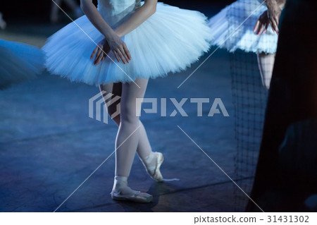 during the execution of dance movement on a during the execution of dance movement on a 31431302
