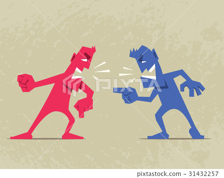 Two angry men arguing with each other. 31432257