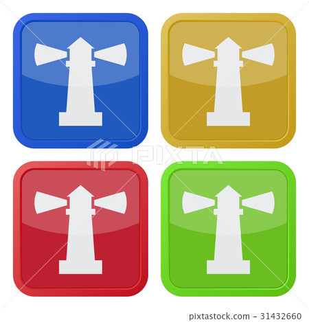 four square color icons, lighthouse 31432660