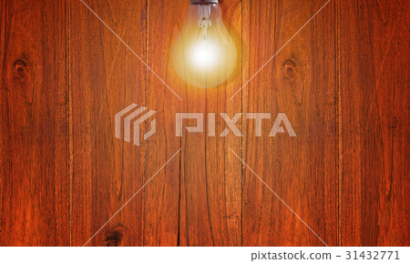 Wood Texture Background and Light Bulb Wood Texture Background and Light Bulb 31432771