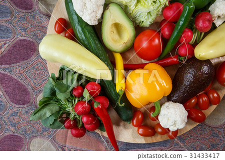 Pile of organic vegetables Pile of organic vegetables 31433417