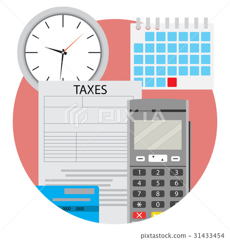 Day of payment taxes icon app flat Day of payment taxes icon app flat 31433454