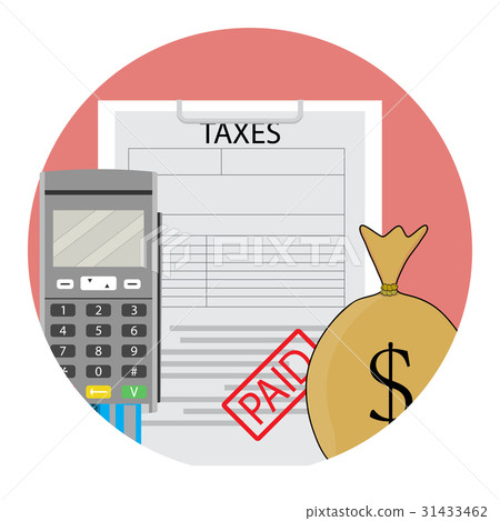 Tax year paid icon app flat Tax year paid icon app flat 31433462