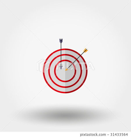Target with an arrow. Target with an arrow. 31433564