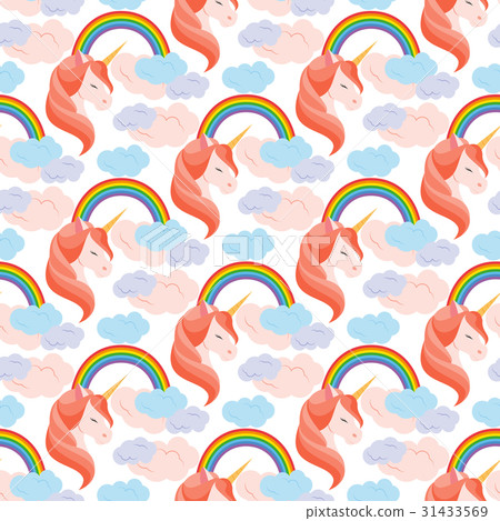 Unicorn. Seamless vector illustration. Unicorn. Seamless vector illustration. 31433569