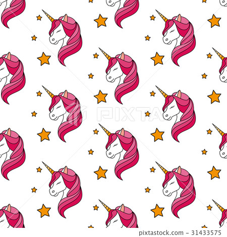 Unicorn. Seamless vector illustration. Unicorn. Seamless vector illustration. 31433575