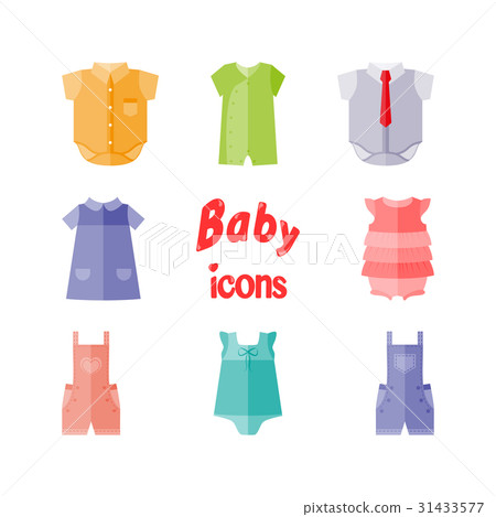 Baby clothes. Vector. Baby clothes. Vector. 31433577