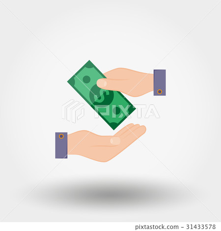 Transfer money from hand to hand. Transfer money from hand to hand. 31433578