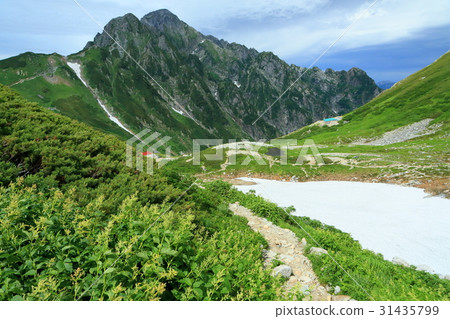 Summer mountainous mountain seen from Hezawa Summer mountainous mountain seen from Hezawa 31435799