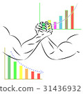 business concept fighting between stock up down 31436932