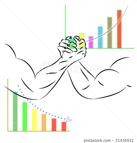 business concept fighting between stock up down business concept fighting between stock up down 31436932