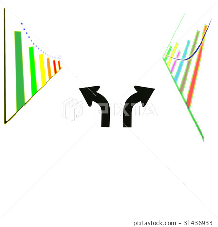 business concept arrow way for stock up and down 31436933