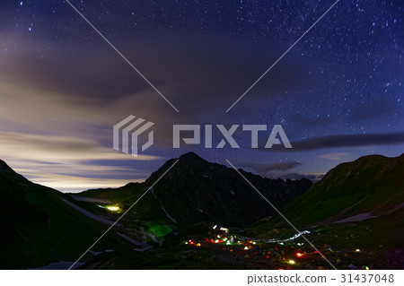 Night view of Mt. Deng and Yezawa Campground 31437048