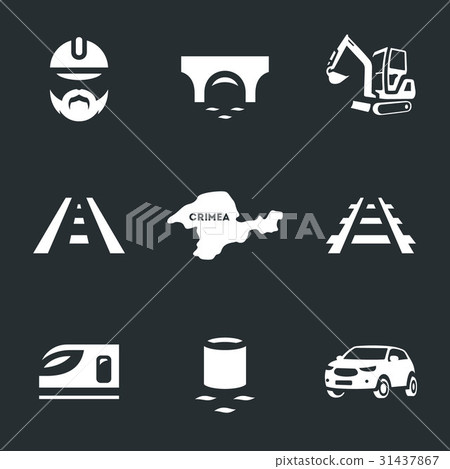 Vector Set of Bridge building Icons. Vector Set of Bridge building Icons. 31437867
