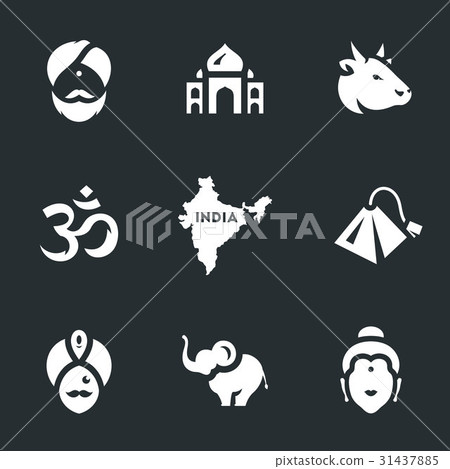 Vector Set of India Symbols Icons. Vector Set of India Symbols Icons. 31437885