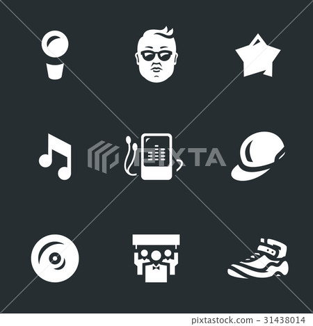 Vector Set of Music rap star Icons. 31438014
