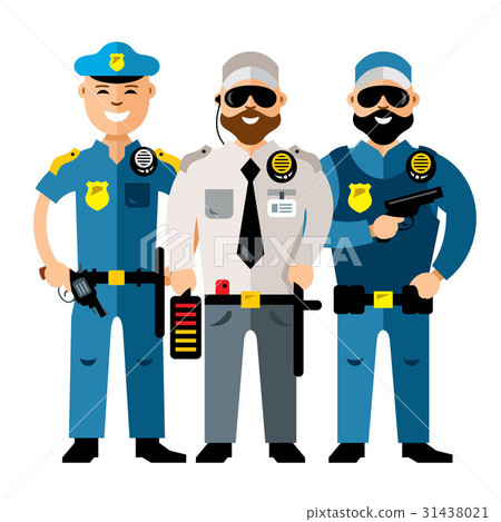 Vector Policeman and Security.  31438021
