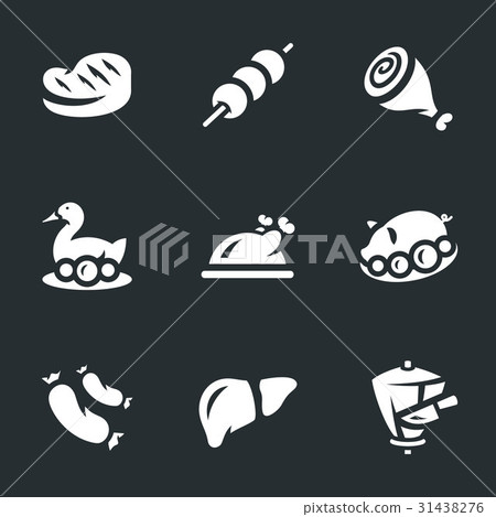 Vector Set of Meat food Icons. - Stock Illustration [31438276] - PIXTA