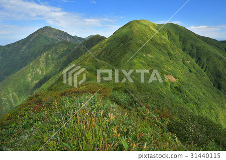 Mt. Rakucho和Nakanodake從Mt. Mt. Rakucho和Nakanodake從Mt. 31440115