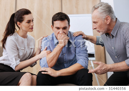 Cheerless handsome man feeling depressed 31440356