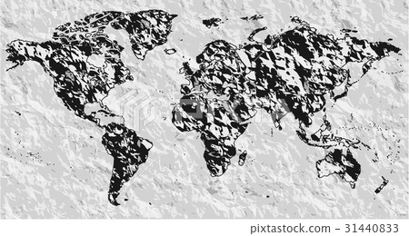 Vector Blank black silhouette similar World map Vector Blank black silhouette similar World map 31440833