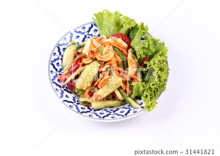 Spicy and sour mixed vegetable salad with cucumber Spicy and sour mixed vegetable salad with cucumber 31441821