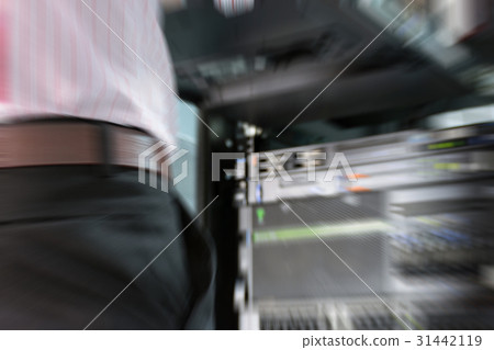 Working on computer server 31442119