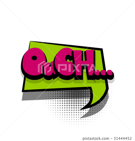 Comic text speech bubble phrase ouch 31444452