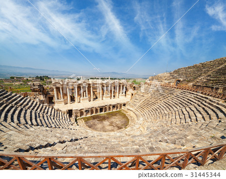 Amphitheater in Hierapolis near Pammukale, Turkey Amphitheater in Hierapolis near Pammukale, Turkey 31445344