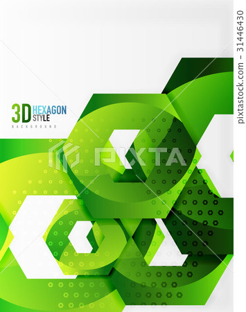 Vector 3d hexagon background - Stock Illustration [31446430] - PIXTA