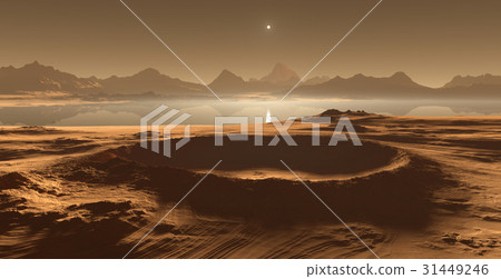 Titan, largest moon of Saturn with atmosphere 31449246