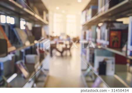 Blurred abstract image of library interior Blurred abstract image of library interior 31450434