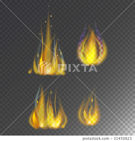 Fire flame hot burn vector icon warm danger and 31450823