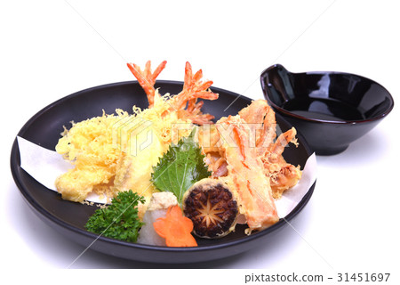 Japanese Cuisine, Mixed Tempura prawn squid Japanese Cuisine, Mixed Tempura prawn squid 31451697