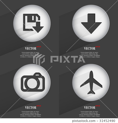 Single Color Button Image Set of one-color web buttons flat design. Simple c - Stock Illustration ...