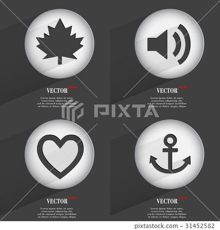 Set of one-color web buttons flat design. Simple c Set of one-color web buttons flat design. Simple c 31452582