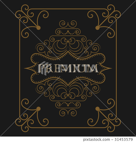 Antique label, vintage frame design, retro logo. Antique label, vintage frame design, retro logo. 31453579