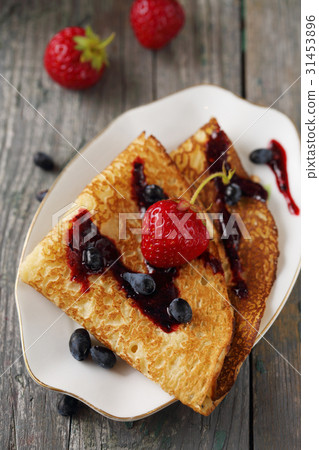 pancakes with berries pancakes with berries 31453896