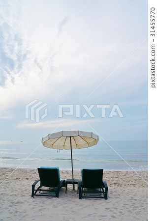 In the north of Hua Hin, Thailand, Cha Am beach In the north of Hua Hin, Thailand, Cha Am beach 31455770