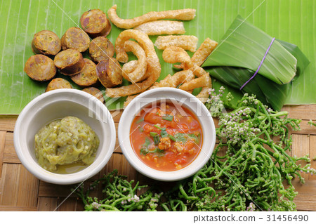 Northern Thai Cuisine or chili sauces. Northern Thai Cuisine or chili sauces. 31456490