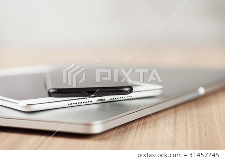 Close-up communicators device on desk Close-up communicators device on desk 31457245