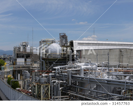 Factory plant and fence Factory plant and fence 31457763