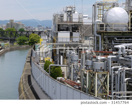 Factory plant and Lake Biwa Hydrophobia and townscape 31457764