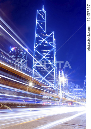 Hong Kong Night Car Trail Hong Kong Night Car Trail 31457767