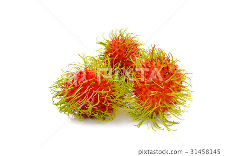 Isolated rambutan on white background Isolated rambutan on white background 31458145