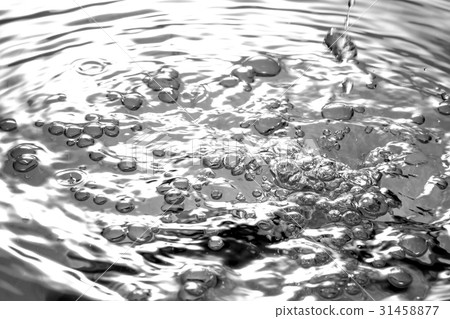 Liquid silver metal waves and ripples. 31458877