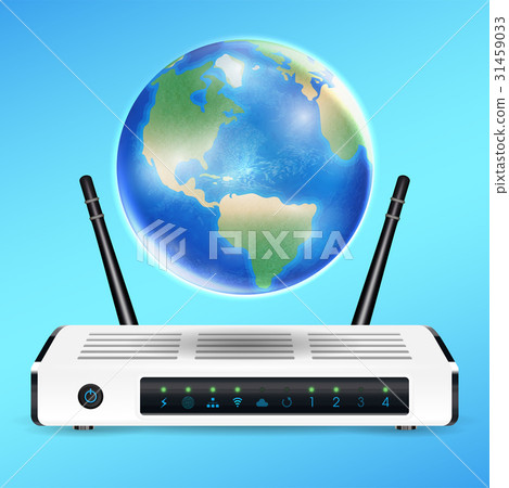 modem router with earth globe connect internet modem router with earth globe connect internet 31459033