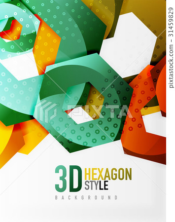 Vector 3d hexagon background - Stock Illustration [31459829] - PIXTA